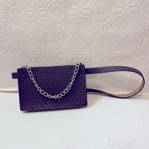 Michael Michael Kors Brown signature Fanny Pack Belt Bag Brand New with tags